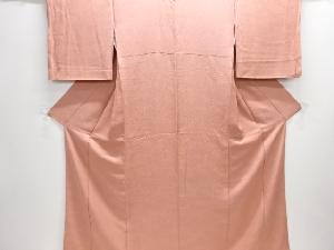 紗綾型模様織り出し一つ紋色無地着物